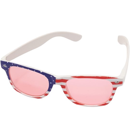 Amerikaanse party bril met Roze glazen