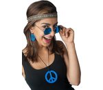 Hippie set oorbellen, halsketting en haarband
