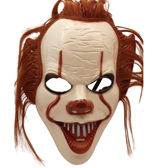 Plastic halloween clown masker