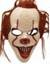 Plastic halloween clown masker