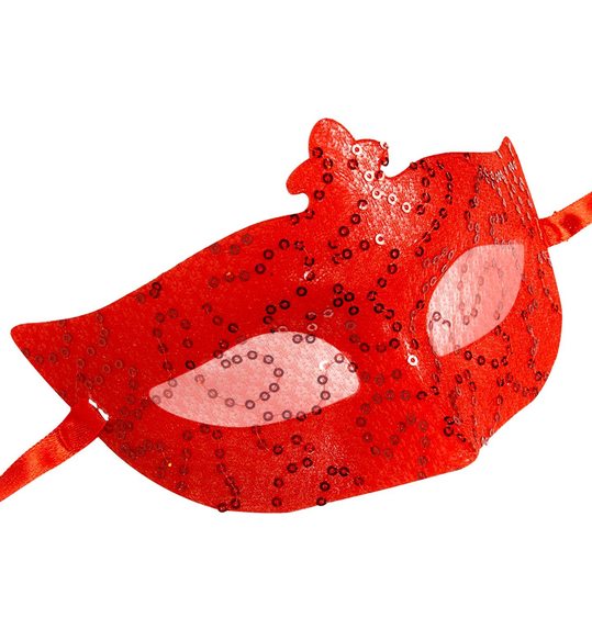 Rood glitter oogmasker Devilish