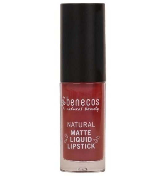 benecos natural matte liquid lipstick bloody berry