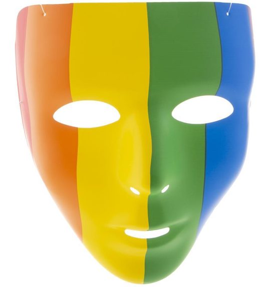 masker regenboog plastic