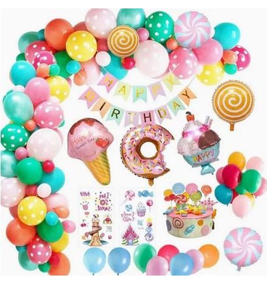 Ballon deco set Lollipop en donut