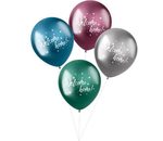 Ballonnen Shimmer 'Welcome Home!' Electrum 33cm - 4 stuks