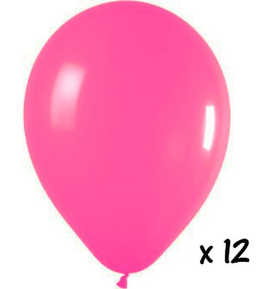 Fel roze ballonnen 12 stuks