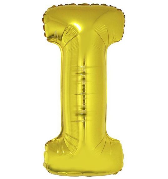 Folieballon 40 inch letter i goud