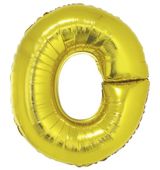 Folieballon 40 inch letter o goud