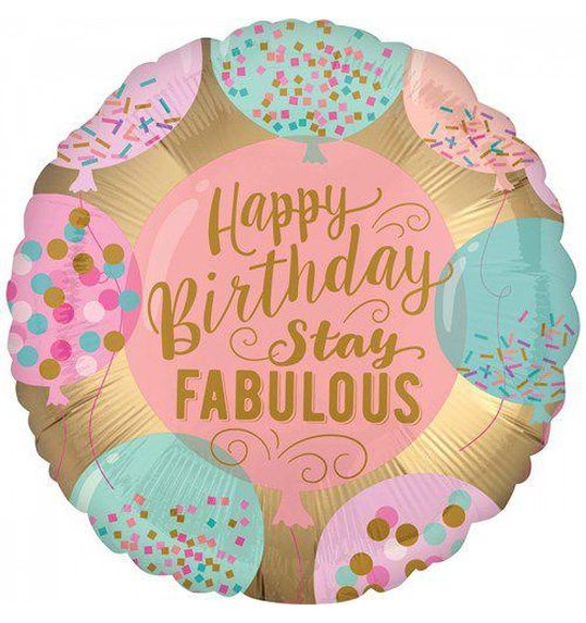 Folieballon Happy Birthday stay Fabulous