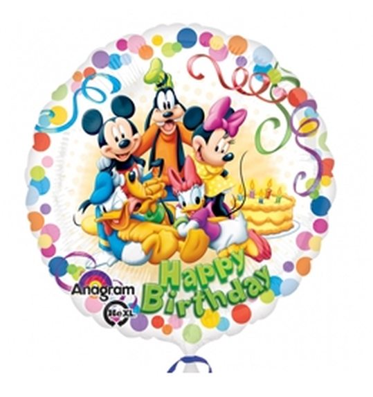 Folieballon Happy birthday mickey mouse