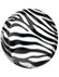 Folieballon Orbz zebraprint (40cm)