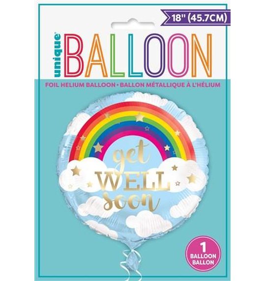 Folieballon Rainbow “Get Well Soon“ 45cm