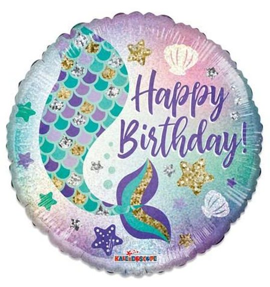 Folieballon birthday mermaid