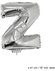 Folieballon letter Z zilver 16 inch