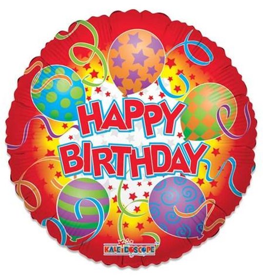 Folieballon ’Happy Birthday’ (Ø46cm)