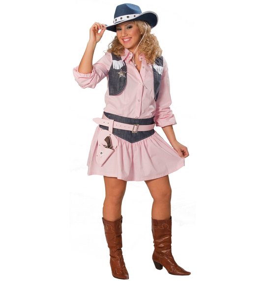 Cowgirl kostuum dames Roze