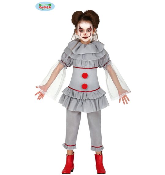 Killer clown meisjes halloween kostuum