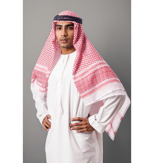 luxe Arabier kleed met hoofdeksel
