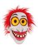 Creepy masker met grote ogen en rood haar