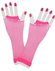Fluo roze lange net handschoenen