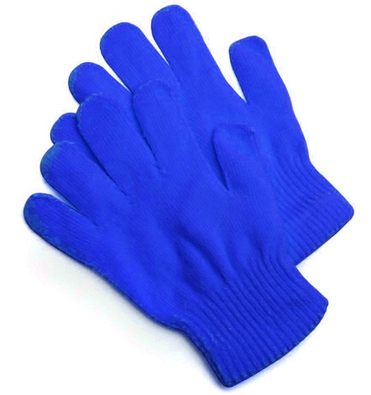 Gebreide handschoenen blauw