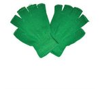Groene vingerloze handschoenen