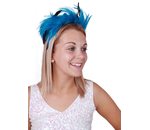 Haarstukje pluim Turquoise