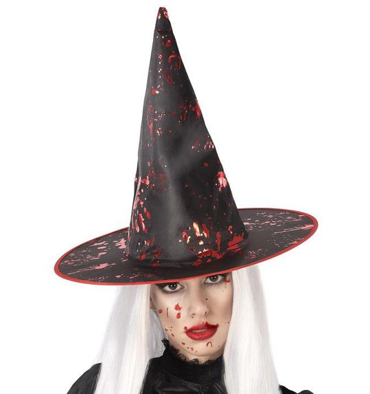 Halloween heksenhoed met bloed