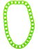 Halsketting met grote schakels fluo groen