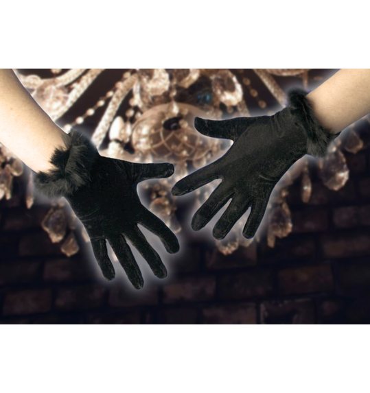 Handschoenen velvet zwart