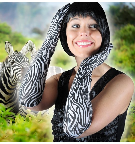 Handschoenen zebra 