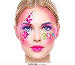 Jaren 80 gezicht make-up stickers
