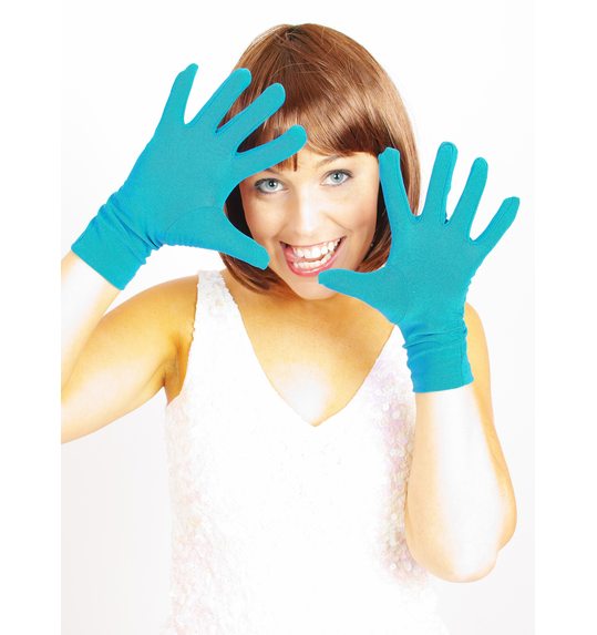 Korte handschoenen Blauw basic