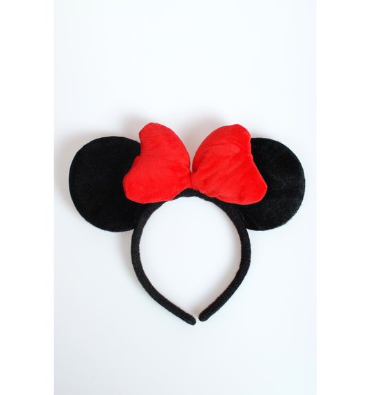 Minnie Mouse oortjes met rode strik luxe