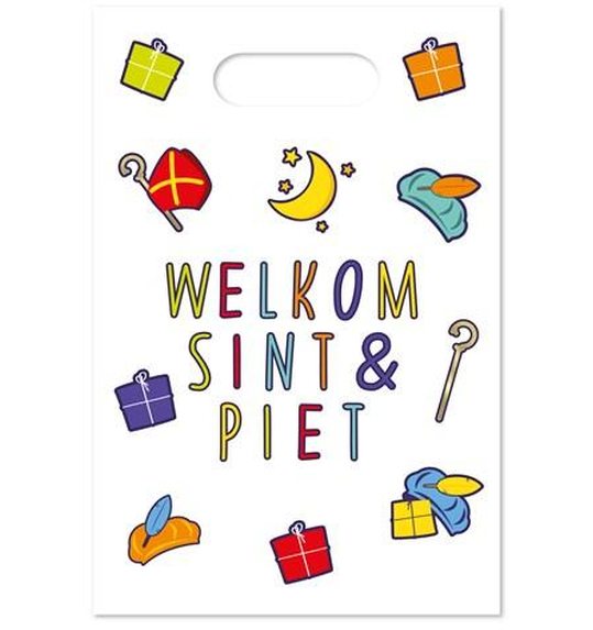 Partybags ‘welkom Sint & Piet‘ 6 stuks
