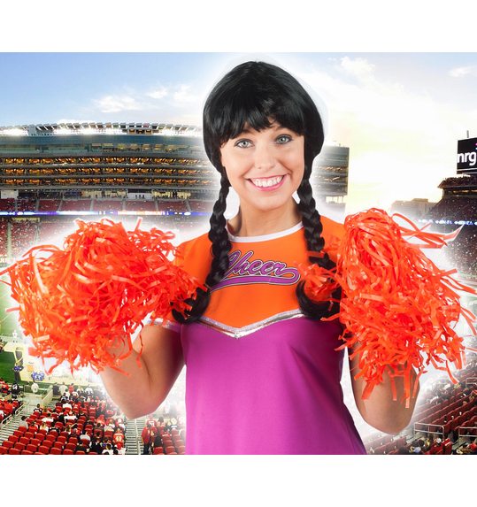 Pom pom cheerleader oranje