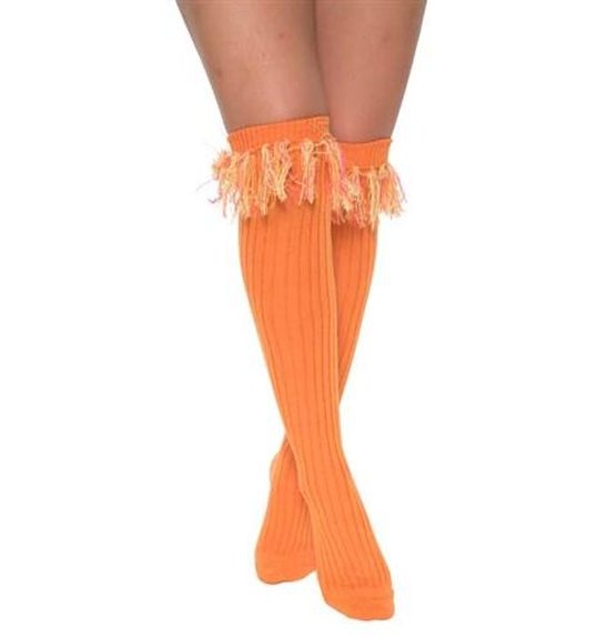 Sokken over-knee fluor oranje (mt 40/46)