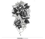 Tattoo stikker rozen
