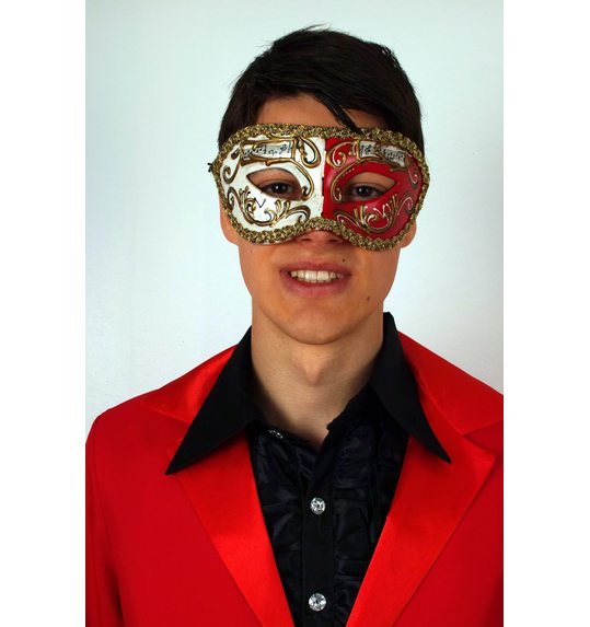 Venetiaans masker luxe Rood