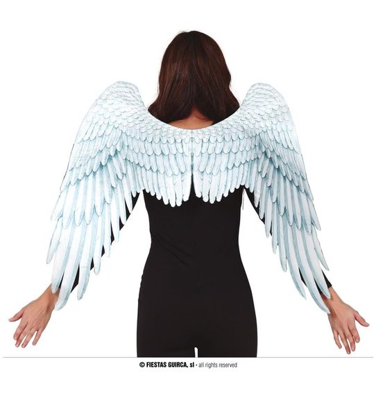 Witte engel vleugels in stof