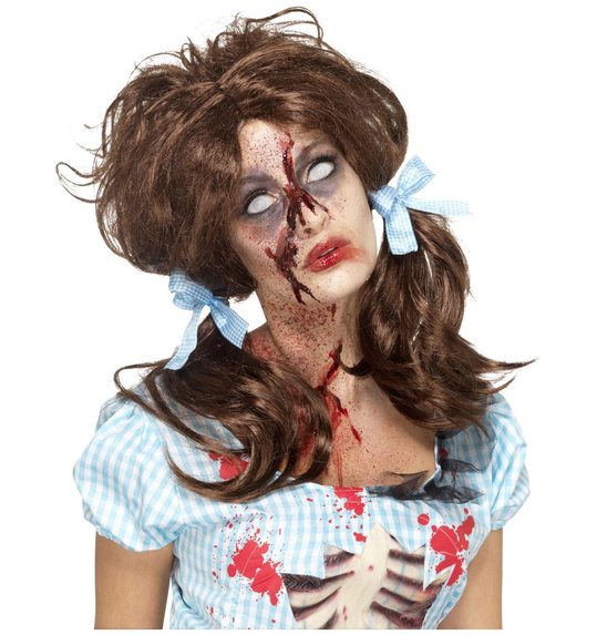 Zombie country girl pruik