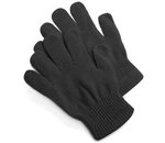 Zwarte gebreide handschoenen