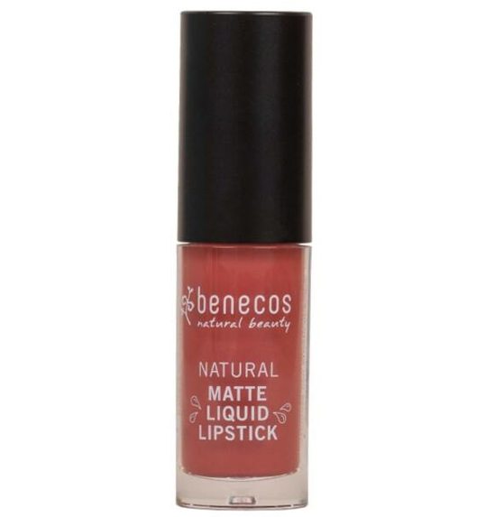 benecos natural matte liquid lipstick rosewood romance
