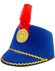 blauwe majorette hoed