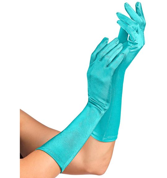 handschoenen turquoise 40 cm