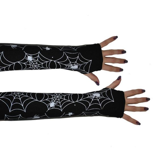 handschoenen zonder vingers spinnenweb