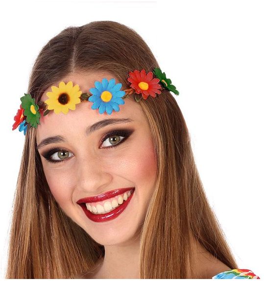 hippie lint met bloemetjes multicolor