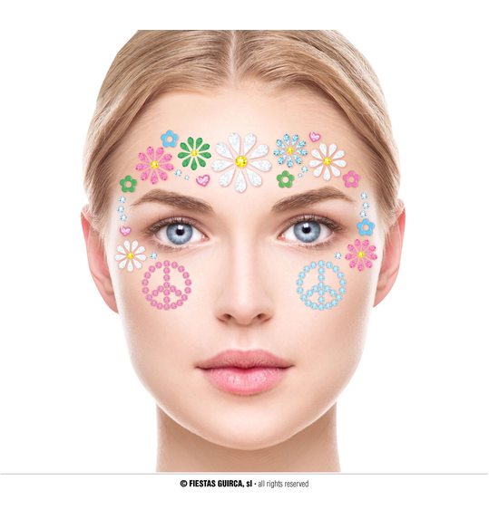 hippie make-up sticker gezicht