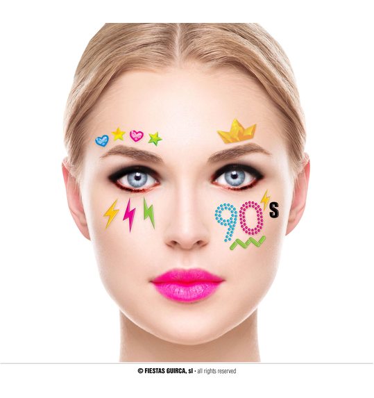 jaren 90 make-up sticker set