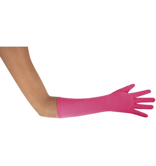 lange fuchsia handschoenen 40 cm
